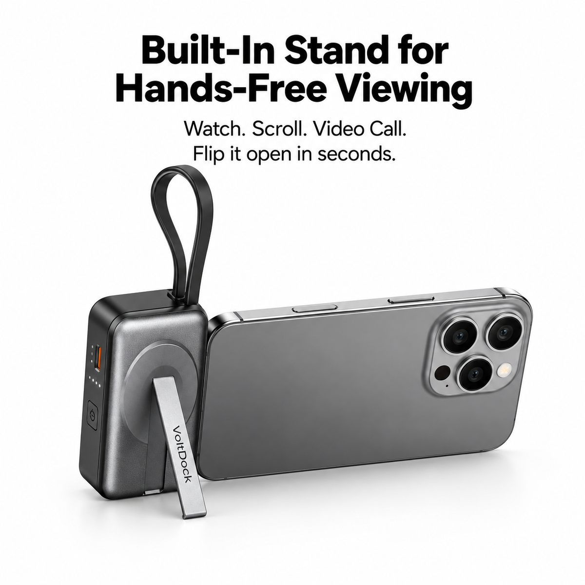 VoltDock™ 4-in-1 Mini Magnetic Wireless Power Bank