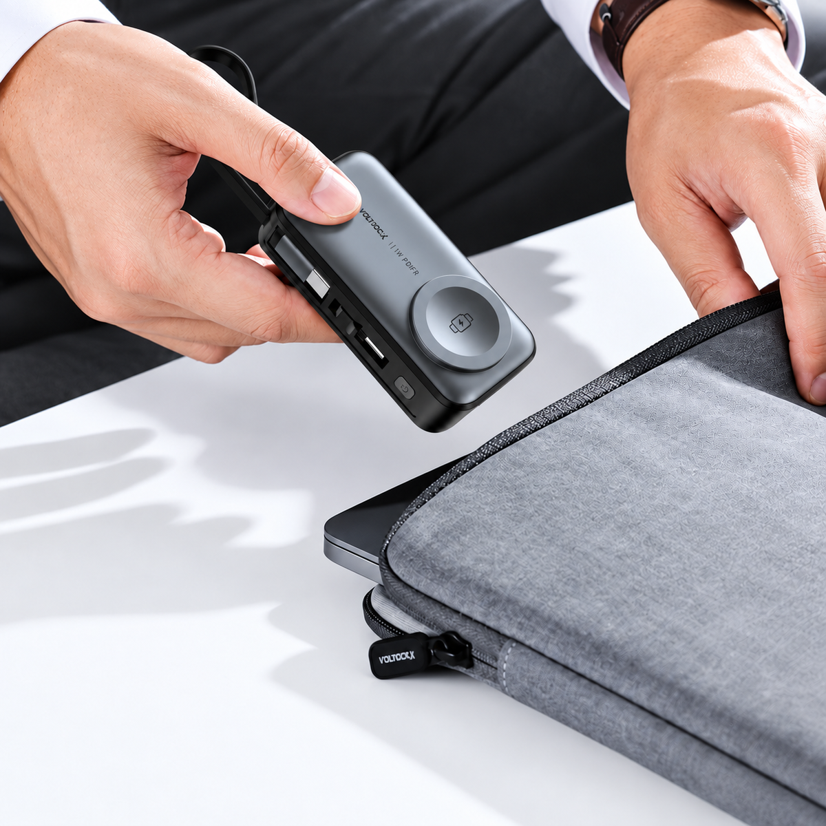 VoltDock™ 4-in-1 Mini Magnetic Wireless Power Bank