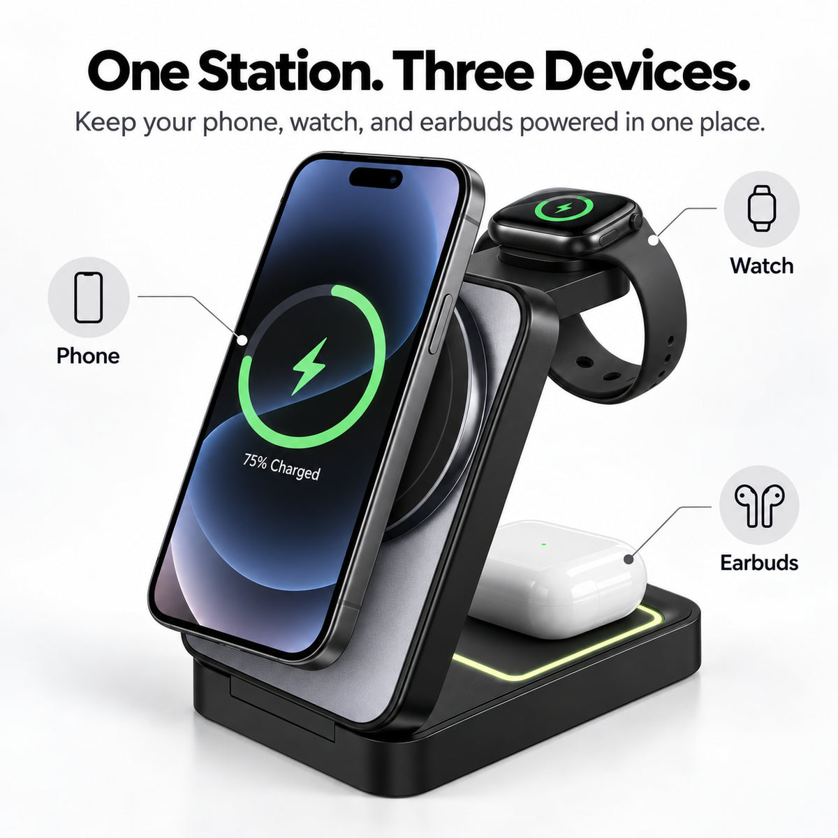 3 In 1 Magnetic Wireless Charger