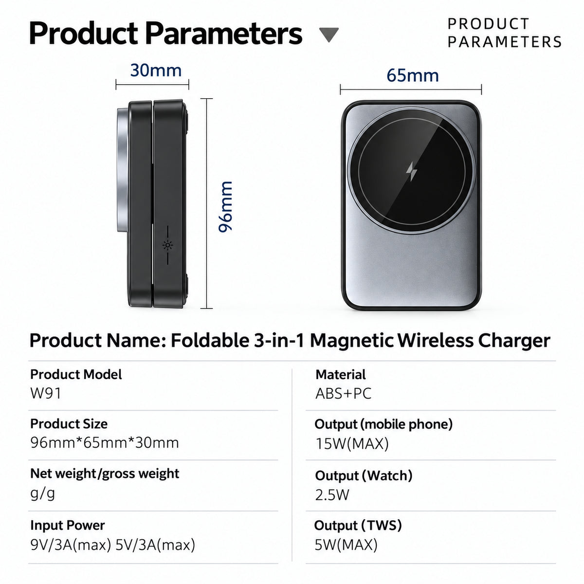 3 In 1 Magnetic Wireless Charger