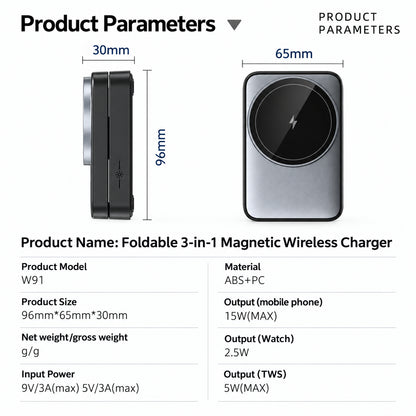 3 In 1 Magnetic Wireless Charger